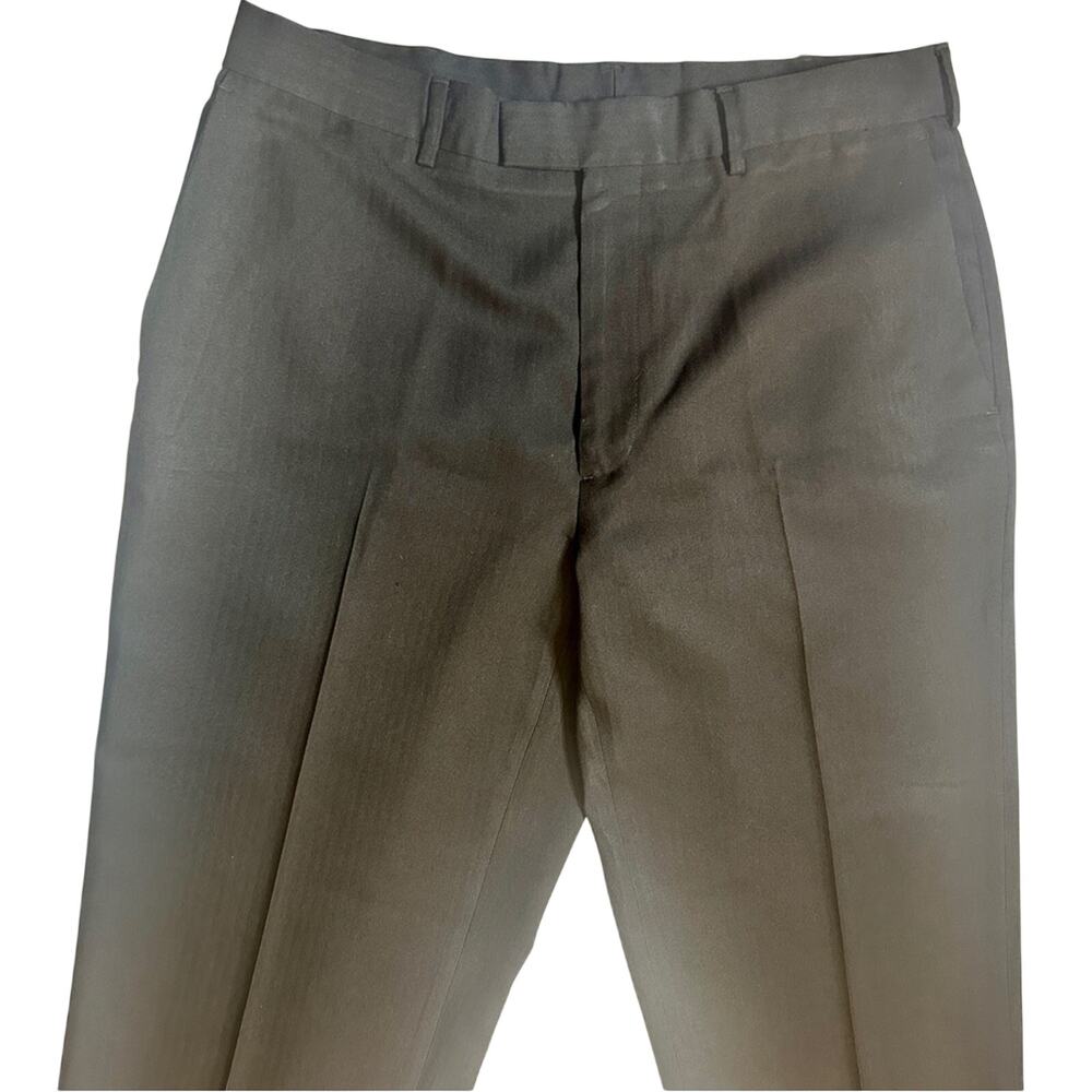 Perry Ellis Portfolio Black Dress Pants 34x30 Wedding Guest Formal Classic Fit - Picture 10 of 11